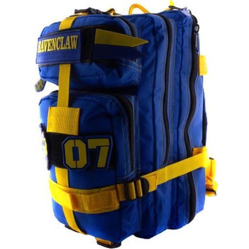Morrales backpack tactical  Ravenclaw azul con amarillo