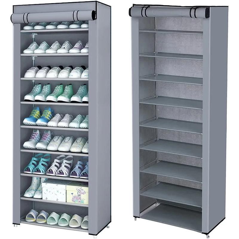 Zapatera con forro color gris (capacidad para 27 zapatos) | Rapikom.com
