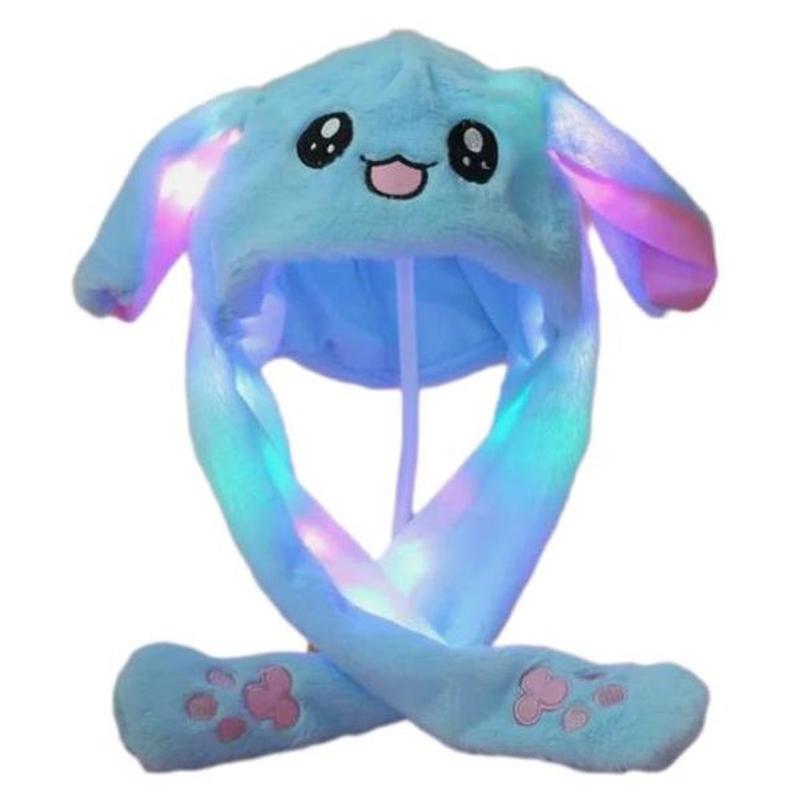 gorro de peluche con orejas que se mueven